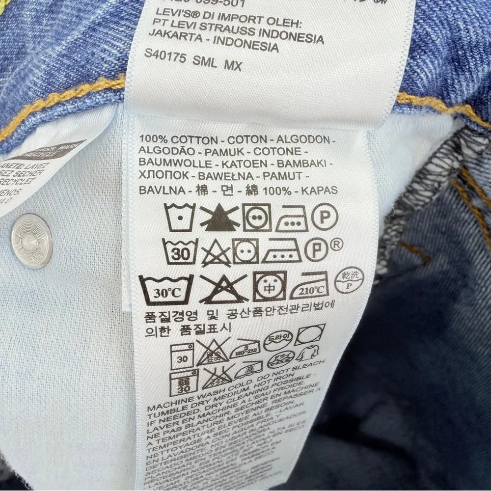 Levis Jeans Mens 505 Regular Straight Wash Heavy‎ Denim Work Pants Size 36x34